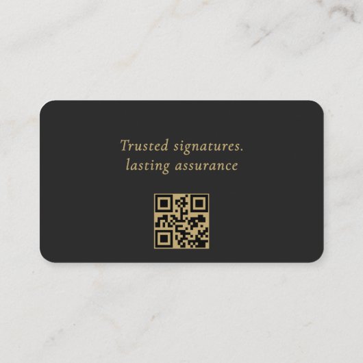 Carte De Visite Notary Public QR Code Professional (Dos)