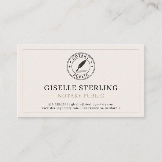 Carte De Visite Notary Public QR Code Professional (Devant)