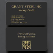Carte De Visite Notary Public QR Code Professional