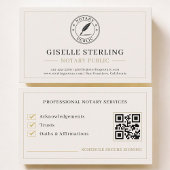 Carte De Visite Notary Public QR Code Professional