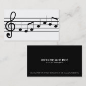 Carte De Visite notation de musique (Devant / Derrière)