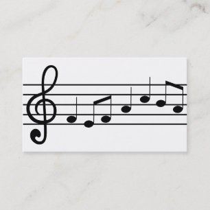Carte De Visite notation de musique