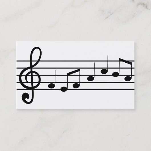 Carte De Visite notation de musique (Devant)