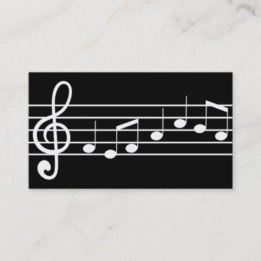 Carte De Visite notation de musique (Devant)