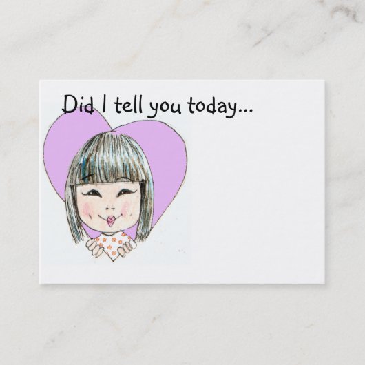 Carte De Visite Note d'amour de gamelle - customisée (Devant)