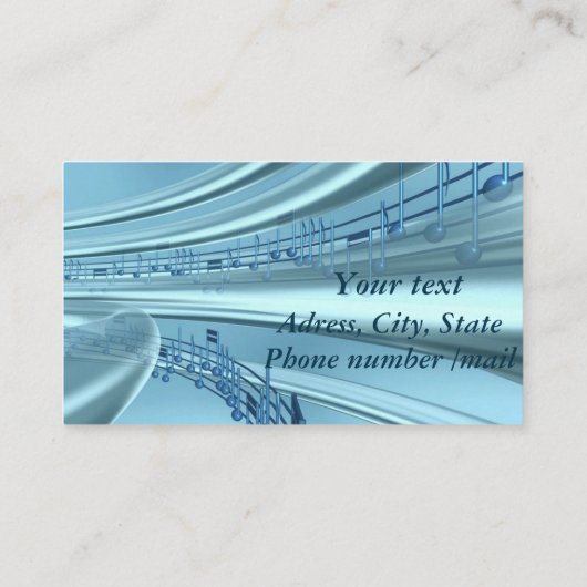Carte De Visite Note de musique (Dos)
