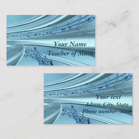 Carte De Visite Note de musique (Devant / Derrière)