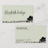 Carte De Visite note de musique arrière - plan (Devant / Derrière)