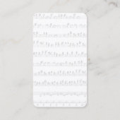 Carte De Visite Note de son Son numérique | Feuille musicale (Dos)