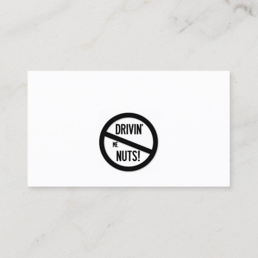 Carte De Visite Note de stationnement incorrecte (Dos)