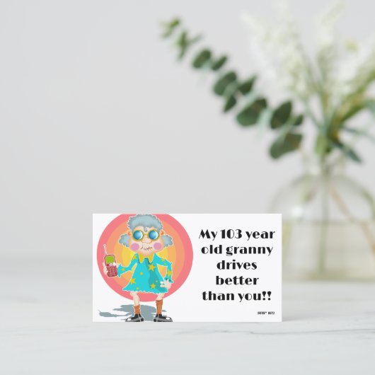 Carte De Visite Note de stationnement incorrecte (Debout devant)