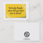 Carte De Visite Note de stationnement incorrecte (Devant / Derrière)