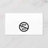 Carte De Visite Note de stationnement incorrecte (Dos)