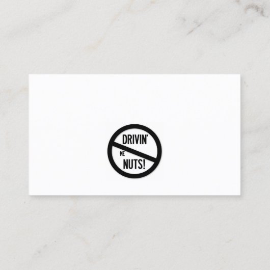 Carte De Visite Note de stationnement incorrecte (Dos)