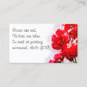 Carte De Visite Note de stationnement incorrecte (Devant)