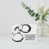 Carte De Visite Note de stationnement incorrecte (Debout devant)