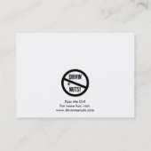 Carte De Visite Note de stationnement incorrecte (Dos)