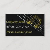 Carte De Visite Note musicale (Dos)