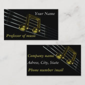 Carte De Visite Note musicale (Devant / Derrière)