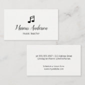 Carte De Visite Note musicale (Devant / Derrière)