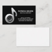 Carte De Visite Note musicale | Caisson (Devant / Derrière)