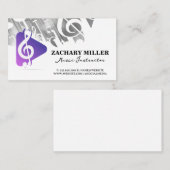 Carte De Visite Note musicale Lire le logo du bouton (Devant / Derrière)