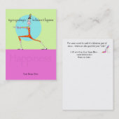 Carte De Visite Note ou signet de vanité de yoga de Lil ! (Devant / Derrière)