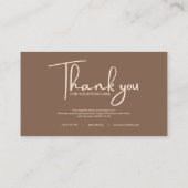 Carte De Visite Note pour les petites entreprises du Merci (Dos)