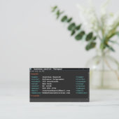 Carte De Visite Notepad Coder Format Ordinateur Programmer Mode fo (Debout devant)