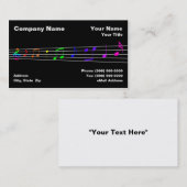 Carte De Visite Notes colorées de musique (Devant / Derrière)
