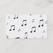 Carte De Visite Notes de coeur et de musique Clavier de piano (Dos)