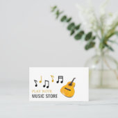 Carte De Visite Notes de guitare, boutique d'instruments de musiqu (Debout devant)