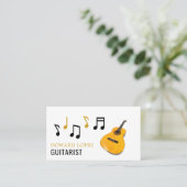 Carte De Visite Notes de guitare, Guitariste, Musicien professionn (Debout devant)