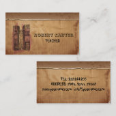 Carte De Visite Notes de maître de classe d'école de formation de (Devant / Derrière)