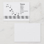 Carte De Visite Notes de musique (Devant / Derrière)