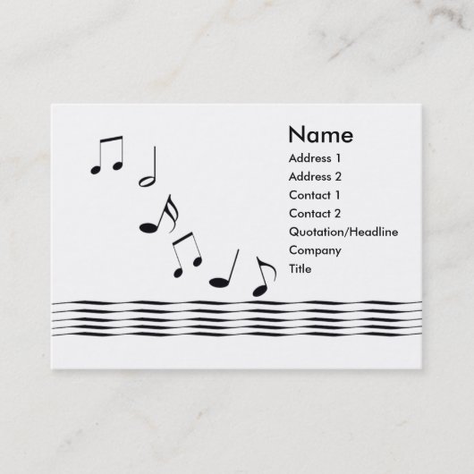 Carte De Visite Notes de musique (Devant)