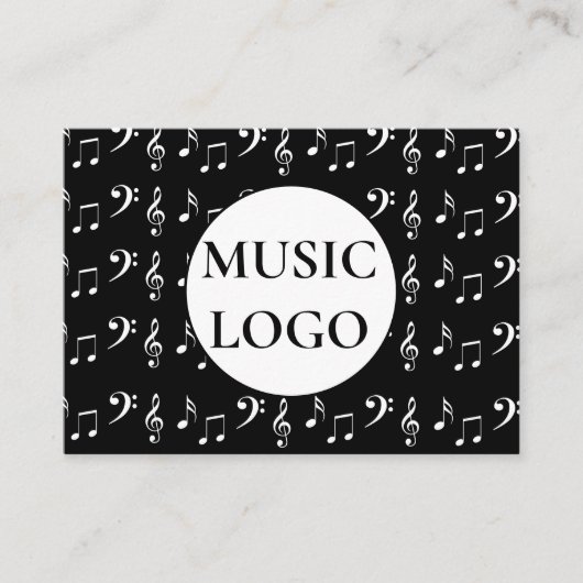 Carte de visite Notes de musique (Devant)