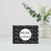Carte de visite Notes de musique (Debout devant)