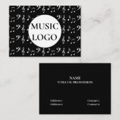 Carte de visite Notes de musique (Devant / Derrière)