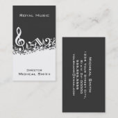 Carte De Visite Notes de musique (Devant / Derrière)
