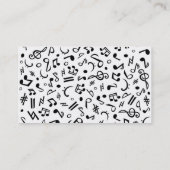 Carte De Visite notes de musique (Dos)