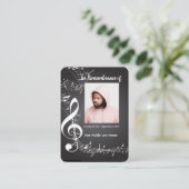 Carte De Visite Notes de musique de souvenir chrétien (Debout devant)