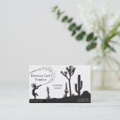 Carte De Visite Notes de musique du désert Logo Kokopelli  (Debout devant)