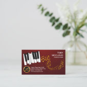 Carte De Visite Notes de musique Gold de Dancing Ivory Piano Keys (Debout devant)