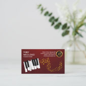 Carte De Visite Notes de musique Gold de Ivory Piano Keys (Debout devant)