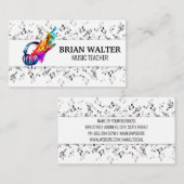 Carte De Visite Notes de musique | Logo de la tête de téléphone (Devant / Derrière)