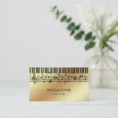 Carte De Visite Notes de musique noire (Debout devant)