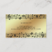 Carte De Visite Notes de musique noire (Dos)