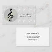 Carte De Visite Notes de musique pour le professeur de musicien (Devant / Derrière)