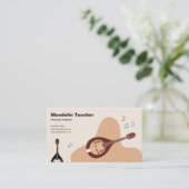 Carte De Visite Notes de Musique - Professeur de Mandoline  (Debout devant)
